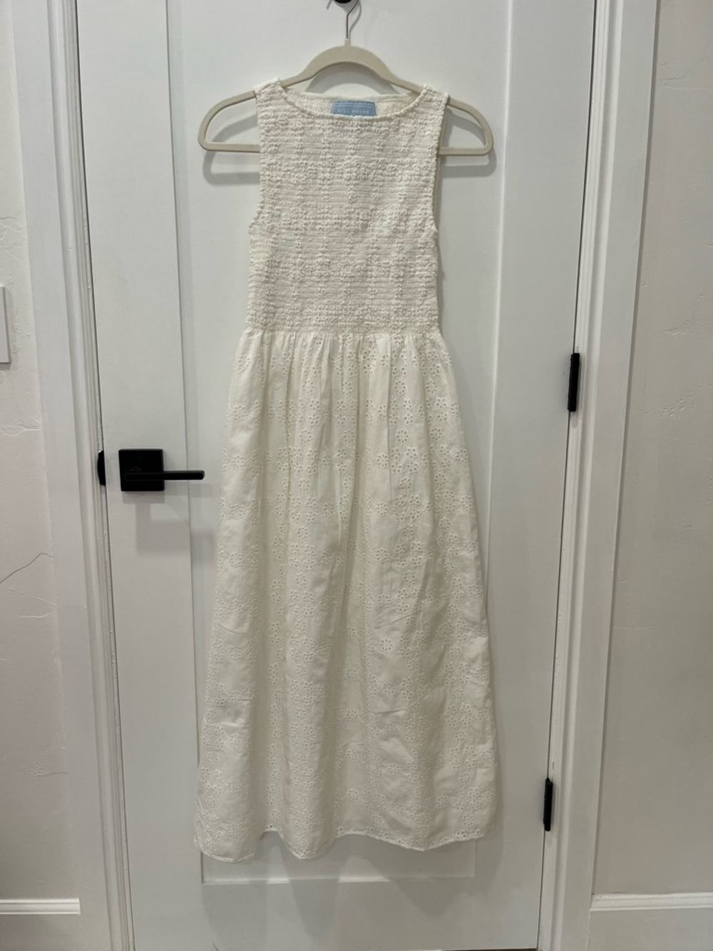 Hill House white Eyelet smocked Nap Dress